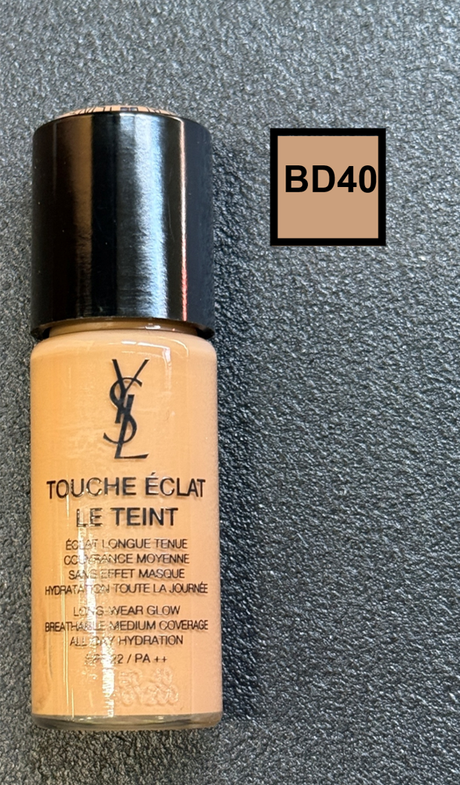 YSL Touche Eclat Le Teint Long-Wear Glow SPF22/PA++ BD40-Warm Sand 10ml
