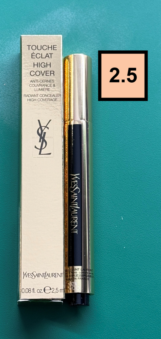 YSL Touche Eclat High Cover Radiant Concealer 2.5-Luminous Vanilla 2.5ml